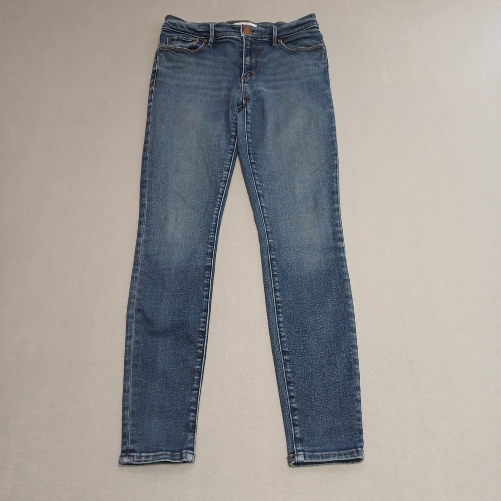 Loft Jeans Womens 4 Blue Legging Skinny Mid Rise Stretch Denim Pants 28x27